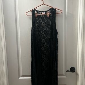 LuLaRoe Black Lace Cardigan
